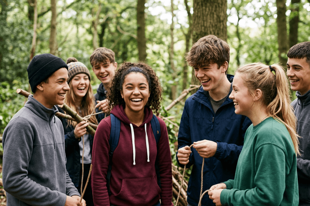 activité scolaire en groupe au Domaine